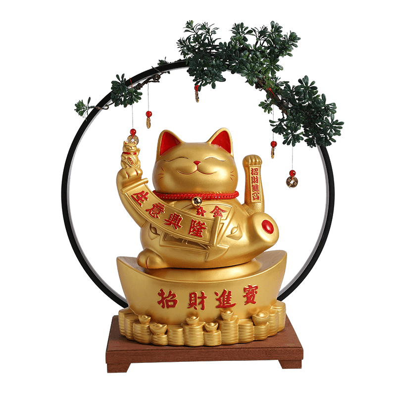 招财猫摆件开业装饰品