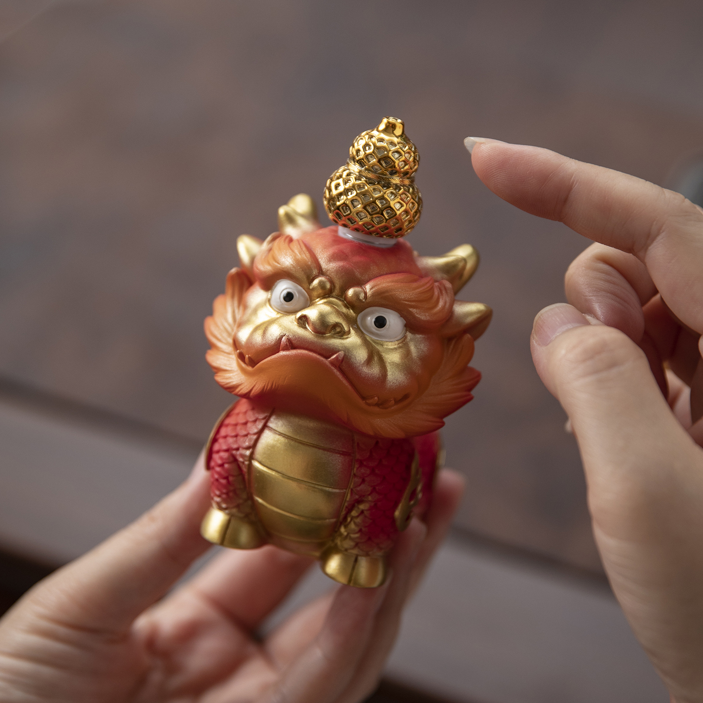 创意招财貔貅摆件工位办公室桌面茶桌装饰品吉祥物工艺品生日礼物