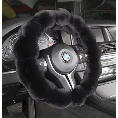 【宝马专用】汽车方向盘套冬季毛绒加厚卡通女士可爱泡泡绒车把套