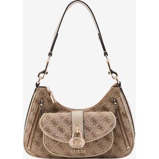 代购 GUESS女士单肩包多隔层设计外部拉链袋内部拉链袋可拆卸肩带
