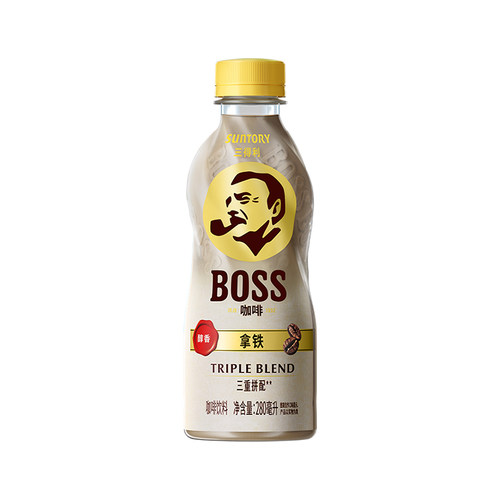 【天猫link派】三得利BOSS拿铁即饮咖啡香醇丝滑咖啡饮料280ml