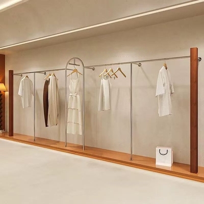 不锈钢中古风壁挂服装展示架