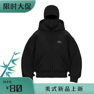ins潮牌加绒双帽独特设计连帽卫衣秋冬新款男女同款宽松Y2K卫衣