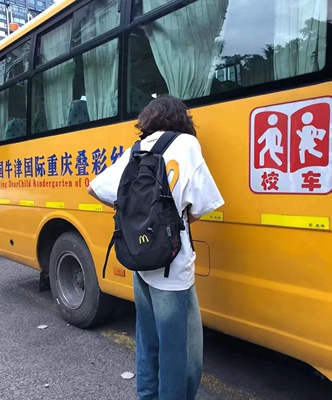 seven7store自制古着复古风格正品vintage双肩包学生小众书包背包