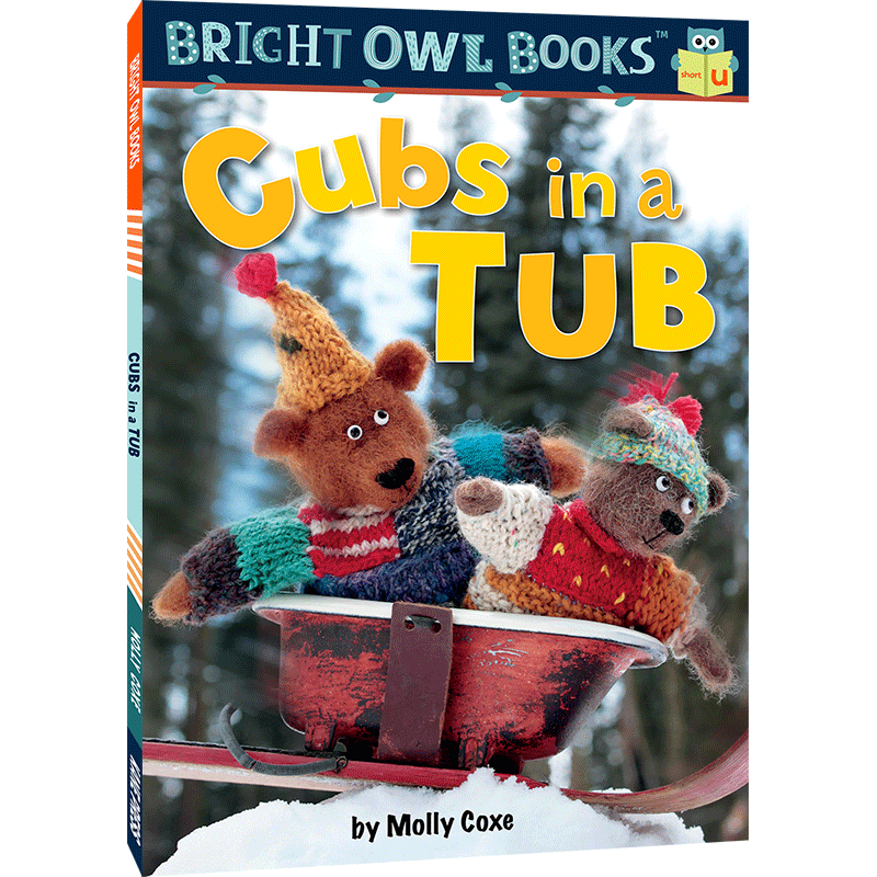 猫头鹰自然拼读：澡盆雪橇（短元音u）Bright Owl Books: Cubs in a Tub美国原版基础元音提高口语能力增加词汇量英语启蒙正版