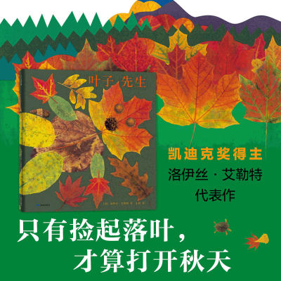 叶子先生艺术绘本秋天落叶大自然手工创作手工作业凯迪克大奖得主美国国家户外图书奖美国《儿童》杂志年度童书