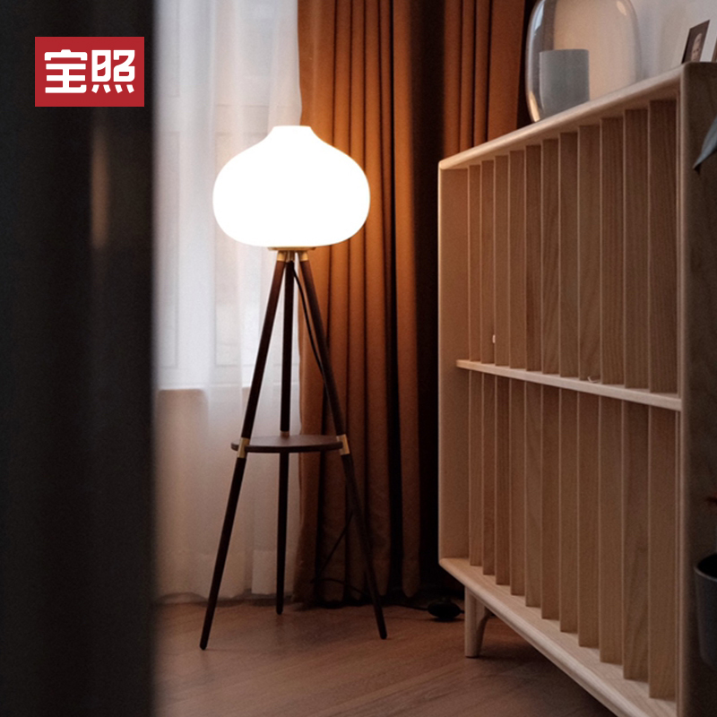 宝照云上落地灯 日式边几沙发旁氛围灯侘寂风设计师床头立式台灯|ruв категории награду материалов, огни освещения, торшер - от Buy2taobao.com для оказания профессиональной услуги покупки агента Taobao