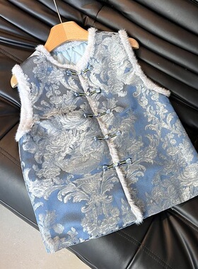 2026春季新款新中式国风复古夹棉加厚款马甲时尚显瘦高级感上衣