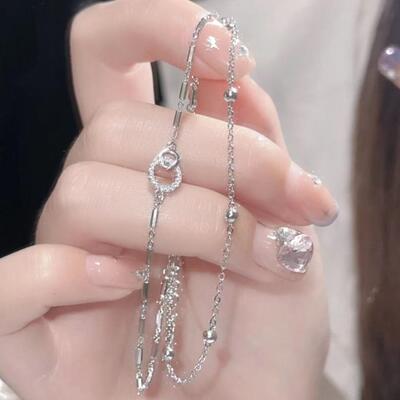 莫比乌斯环925纯银手链生日礼物