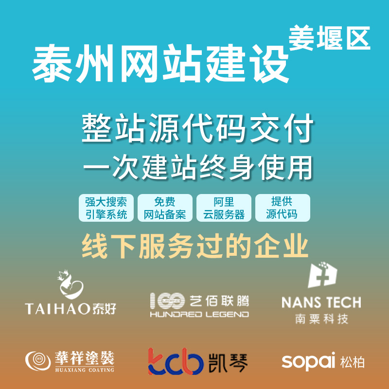 泰州姜堰区网站建设开发定制 公司企业搭建设计官网 外贸站架设