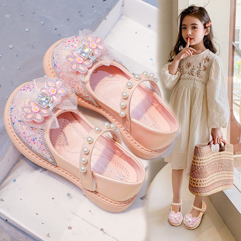 女童凉鞋夏季新款儿童公主鞋中大童女孩软底防滑蝴蝶结珍珠沙滩鞋,童鞋/婴儿鞋/亲子鞋,凉鞋,淘宝优惠券,粉丝福利购,淘宝优惠卷