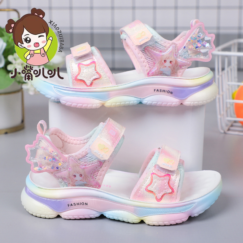 女童凉鞋儿童夏季软底运动沙滩鞋