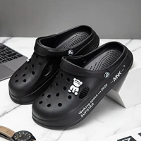 Ультрамягкие летние тапочки в стиле Crocs, нескользящие босоножки, закрытый носок, подходят для работы на ногах, подходят для носки на улице, популярно в интернете