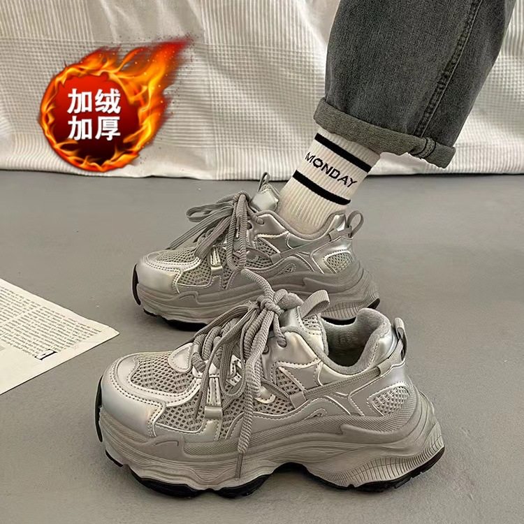 青岛福客来女鞋代工厂加绒松糕厚底老爹鞋女款2026秋冬新款小个子,女鞋,老爹鞋,淘宝优惠券,粉丝福利购,淘宝优惠卷