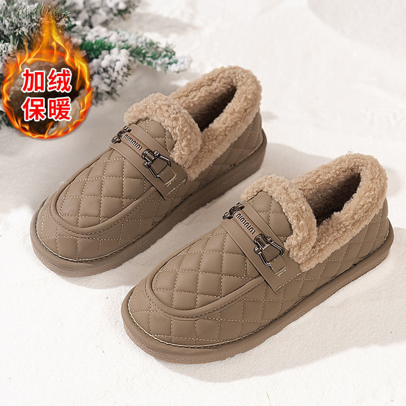 青岛福客来女鞋代工厂2026上新百搭女鞋复古一脚蹬软底保暖豆豆鞋,女鞋,时尚雪地靴,淘宝优惠券,粉丝福利购,淘宝优惠卷