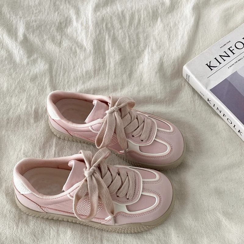 青岛福客来女鞋代工厂百搭粉色小众设计德训板鞋女款夏季2026新款,女鞋,休闲板鞋,淘宝优惠券,粉丝福利购,淘宝优惠卷