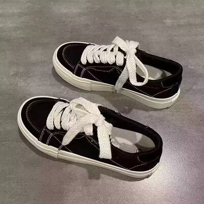 青岛福客来女鞋代工厂大红色帆布鞋女2026秋季新款百搭学生鞋子女