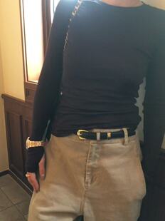 打底T恤 天丝羊毛圆领套手指修身