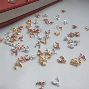 瓜子扣合金树叶扣吊扣叶子 diy手工古风项链吊坠配饰品吊坠夹扣