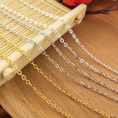 细链流苏饰链条 182 2mm圆扁十字 DIY手工制作古典古风发簪发饰