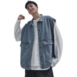 XZ213-19JK09-P60控88牛仔马甲宽松百搭大码男装，男装背心/马甲，星座213