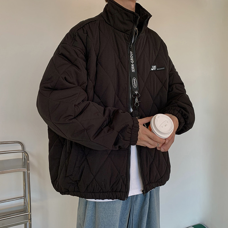 M05-P98控118-菱形格加厚棉服  绿色现货图片
