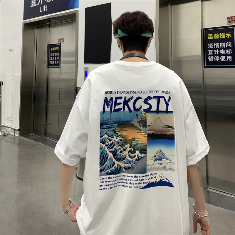 XZ213-21D05-P25控38港风大码印花清凉一夏T恤,男装T恤,星座213