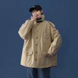 XZ-213-MY10-P128控168冬季羊羔绒工装假两件加厚棉服，男装棉衣，星座213