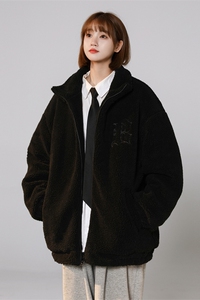 XZ213-MY45-P128控148 外套冬季 刺绣羊羔毛高品质重磅美式棉服图片