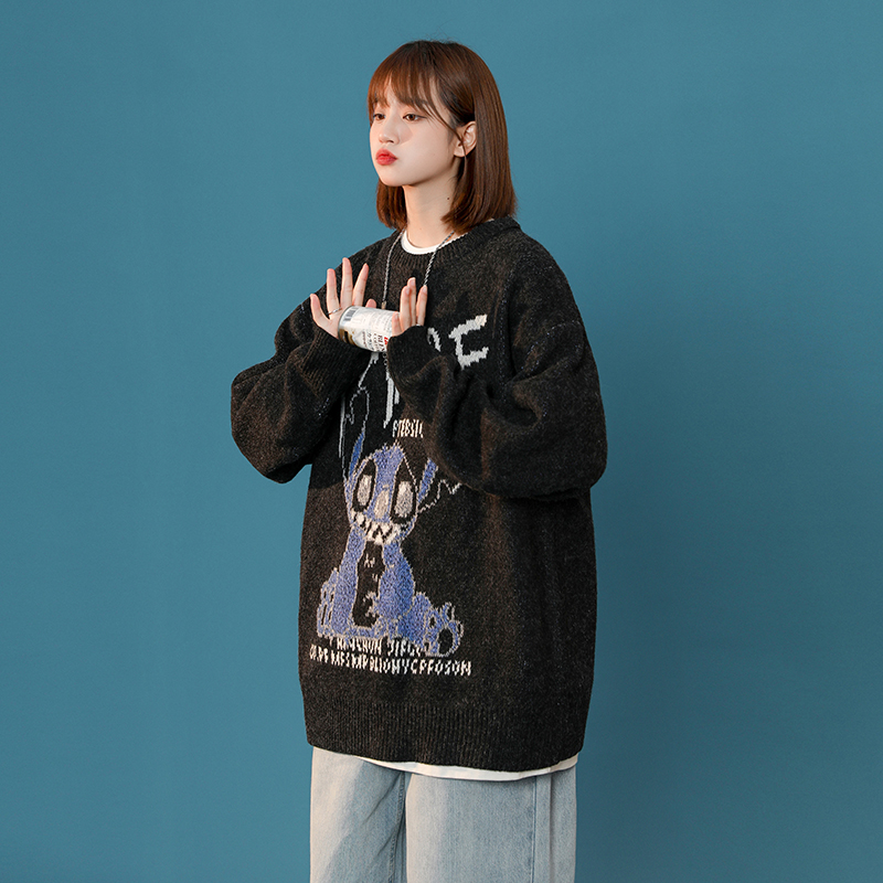 XZ213-19MY07-P65控88高质量加厚毛衣大码中性秋冬宽松圆领毛衣，男装针织衫/毛衣，星座213