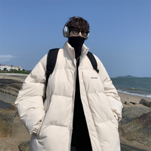 XZ213-MY33-P98控118 港风大码加厚立领纯色棉服内里羊羔毛保暖图片