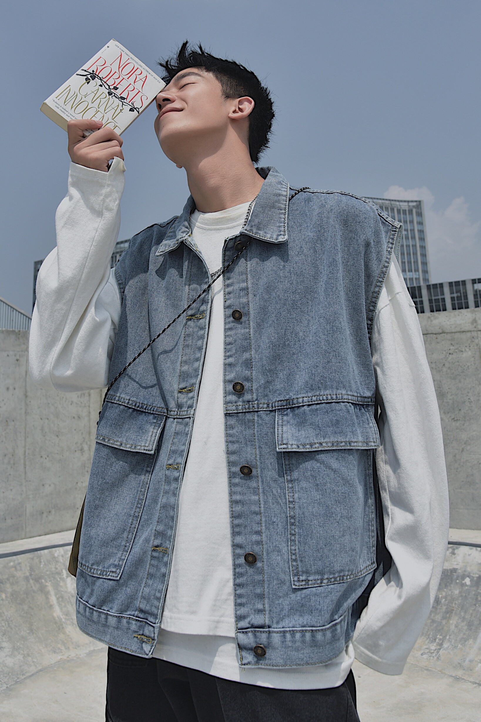 XZ213-19JK09-P60控88牛仔马甲宽松百搭大码男装,男装背心/马甲,星座213