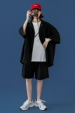 19XZ02*P65港风夏季韩版短袖女五分袖外套潮流宽松小西服短裤套装，男装牛仔裤，星座213