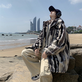 XZ213-MY35-P128控148港风大码兔毛加羊羔毛大码加厚连帽棉服，男装棉衣，星座213