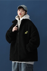 XZ213-MY09-P128控148-加厚羊羔毛刺绣棉服   点击率高图片