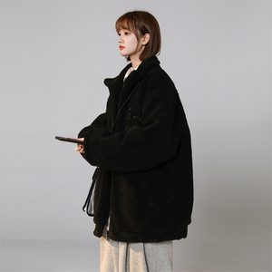 XZ213-MY45-P128控148 外套冬季 刺绣羊羔毛高品质重磅美式棉服图片