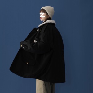 XZ-213-MY10-P128控168冬季羊羔绒工装假两件加厚棉服图片