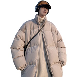 立领羽绒棉服男冬季加厚棉袄外套潮牌痞帅面包服短款宽松大码棉衣图片