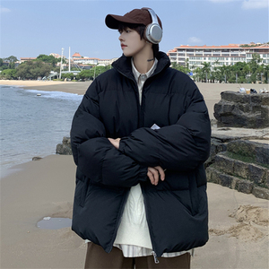 立领羽绒棉服男冬季加厚棉袄外套潮牌痞帅面包服短款宽松大码棉衣图片