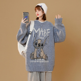 XZ213-19MY07-P65控88高质量加厚毛衣大码中性秋冬宽松圆领毛衣，男装针织衫/毛衣，星座213