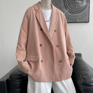 XZ213-19XZ06 -七色大码西装男港风排扣西服M-5XL图片