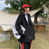 XZ213-JK8801-P108控128港风大码连帽夹克，男装夹克，星座213