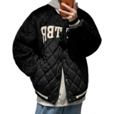 XZ213-JY50-P98控128菱形格加厚棉衣棒球服主推差价足！，男装棉衣，星座213