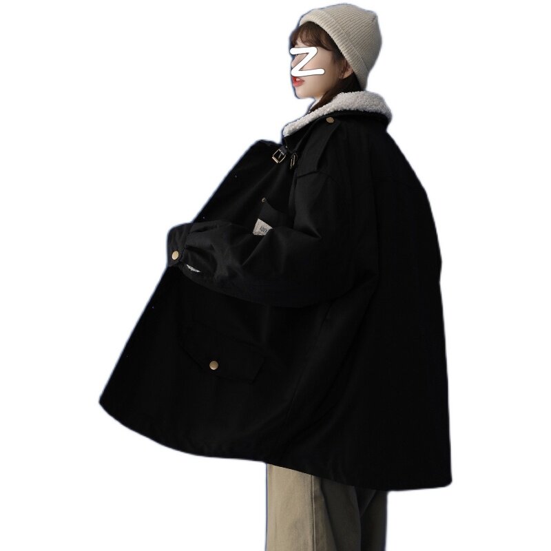 XZ-213-MY10-P128控168冬季羊羔绒工装假两件加厚棉服,男装棉衣,星座213