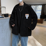 XZ213-19XZ05-P88控108港风大码灯芯绒西装贴标，男装西服套装，星座213