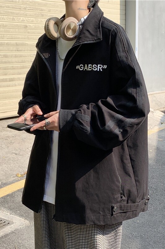 XZ213-19JK45-P88控108休闲大码刺绣夹克立领拉链,男装夹克,星座213