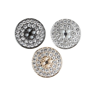 四眼纽扣镶钻金属扣西装大衣外套女高档带钻百搭毛衣开衫圆形钮扣