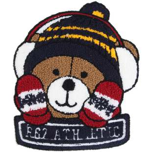 毛巾绣布贴毛衣外套开衫手缝装饰毛绒补丁贴修补贴可爱小熊刺绣贴