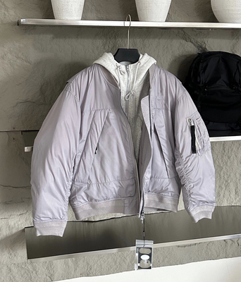 假两件羽绒棒球服 白标短款飞行羽绒夹克 男女飞行服滑雪服羽绒服