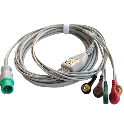 适用科曼Star-8000E C50 C70 C80监护仪12针五导一体心电导联线